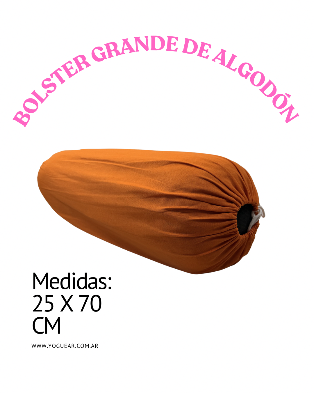Bolster grande de algodón