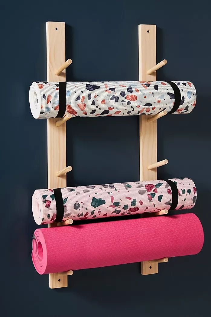 Soporte de Pared para 5 Mats de Yoga - Rack Yoga Mats