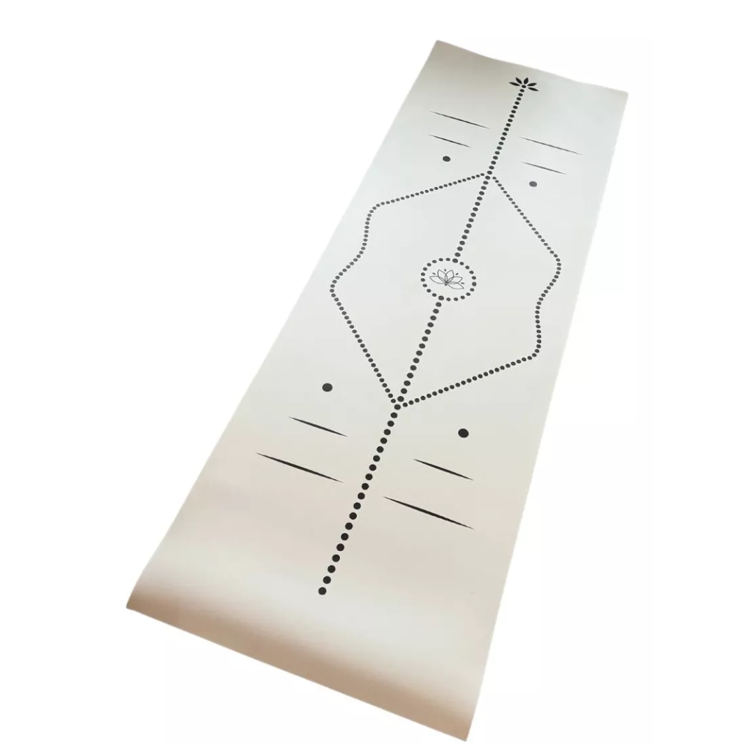 Colchoneta Blanca con Alineacion - Yoga Mat