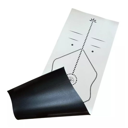 Colchoneta Blanca con Alineacion - Yoga Mat
